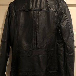 Lucky Brand, woman’s size M.  Black leather jacket